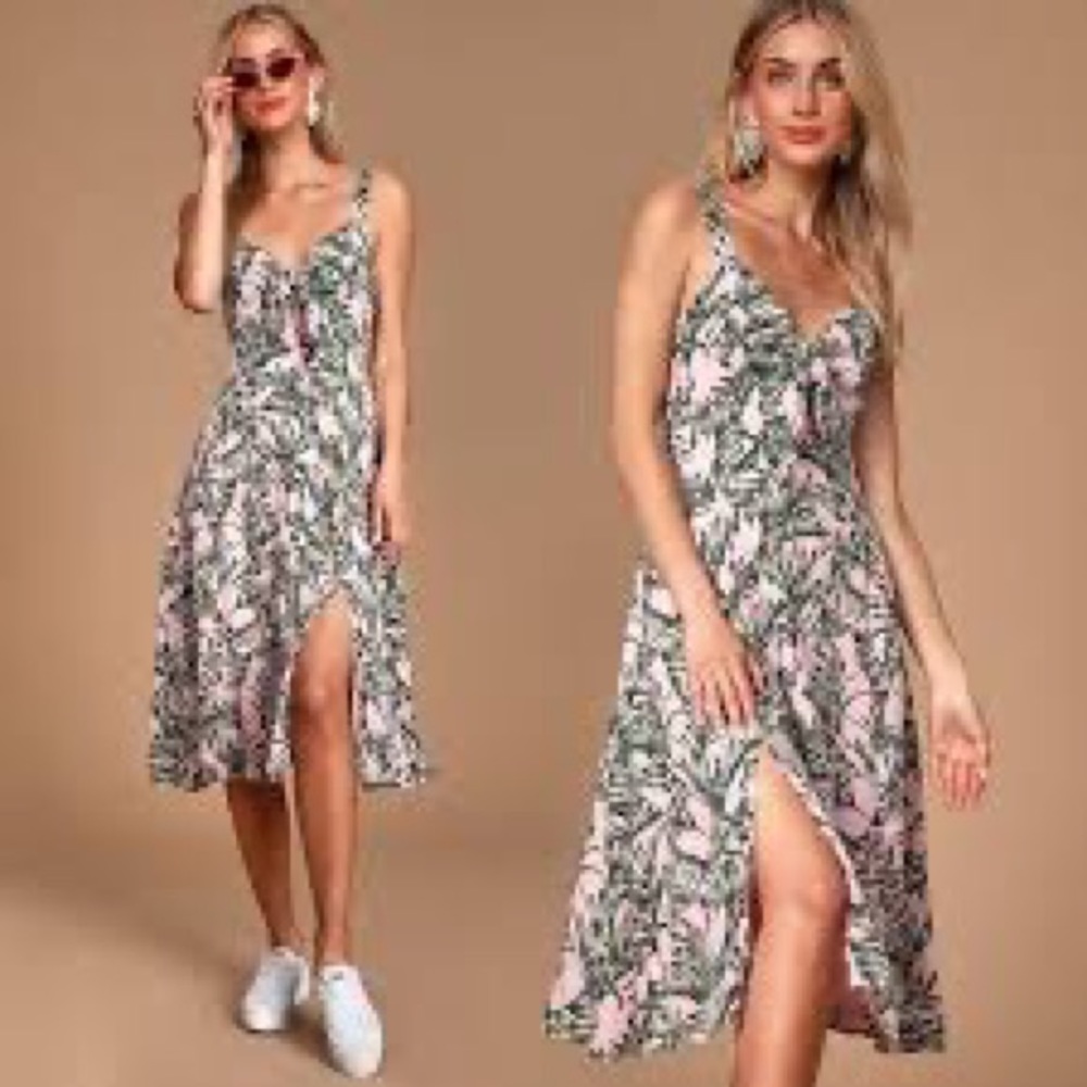 Hawaiian print dress